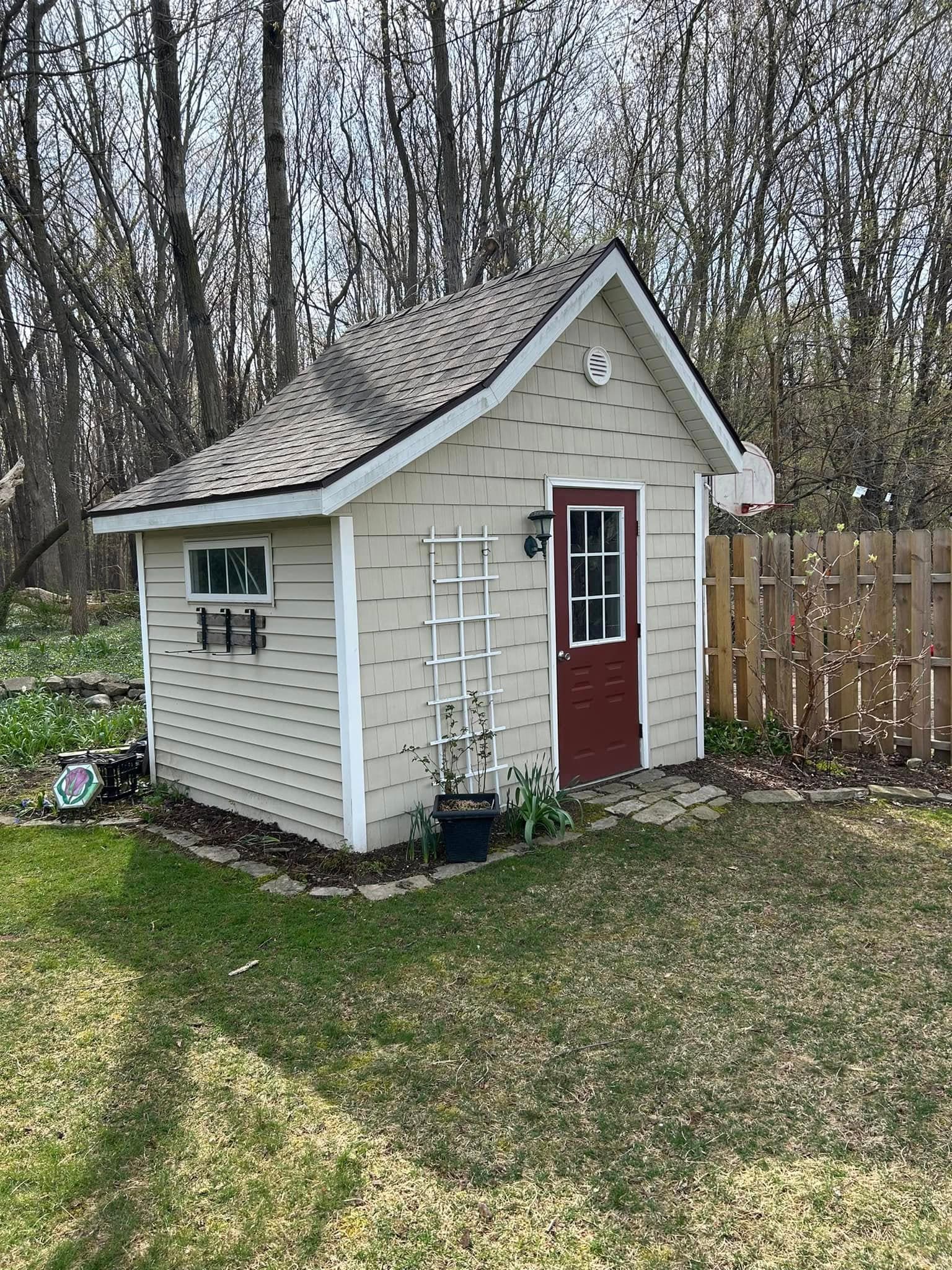 Detached shed roof — April 2025
