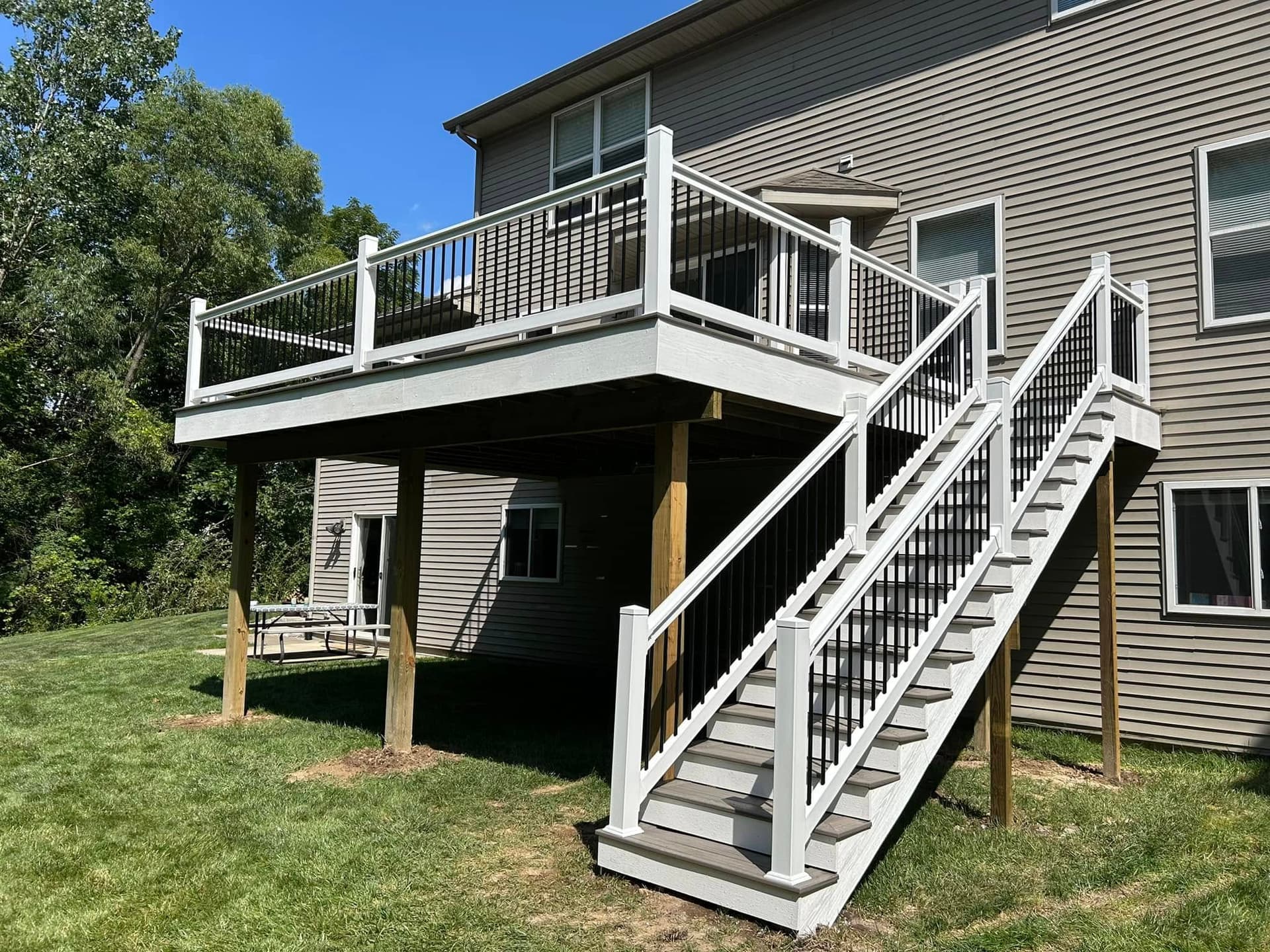 Deck build showcasing quality materials