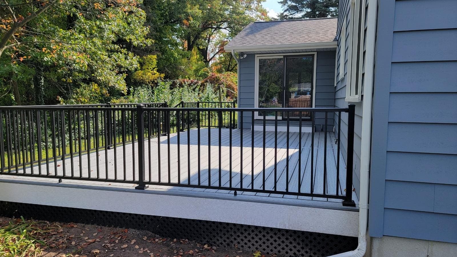 Finished deck project with clean design