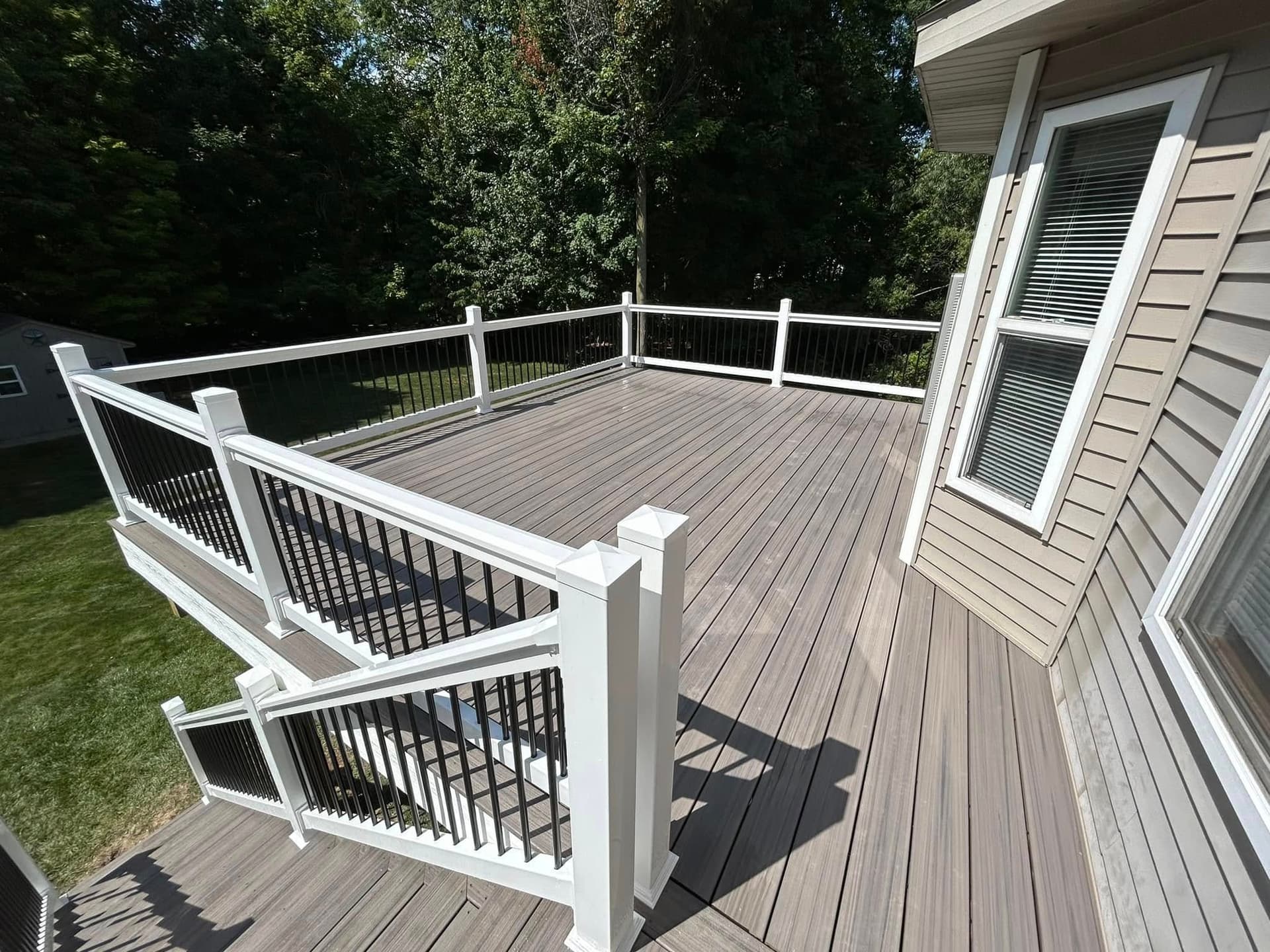 Custom deck build by Valley Roofing