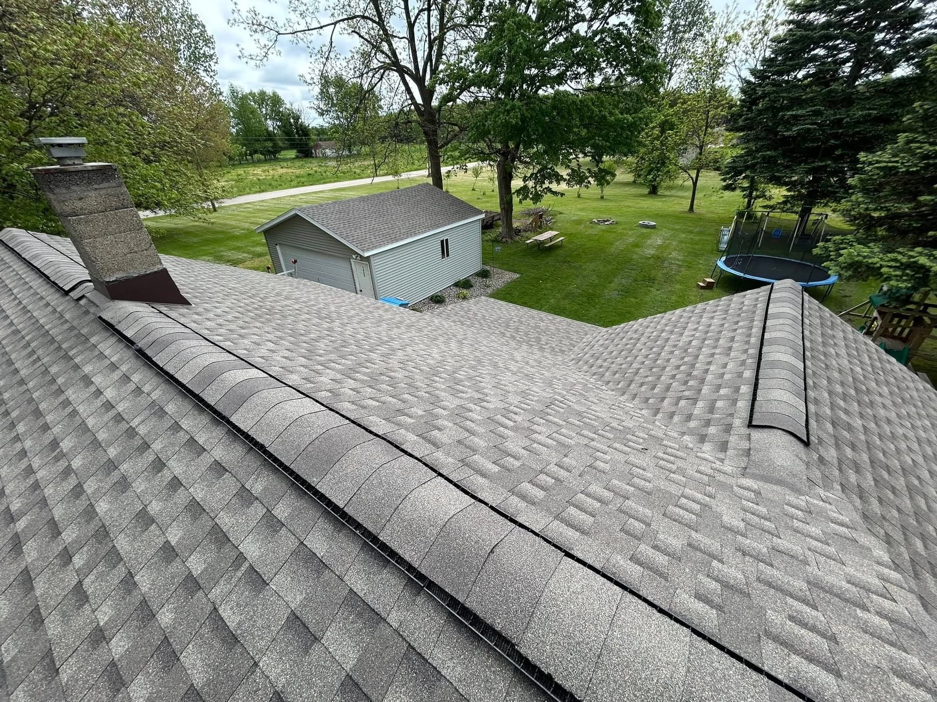 New roof installation on a residential home