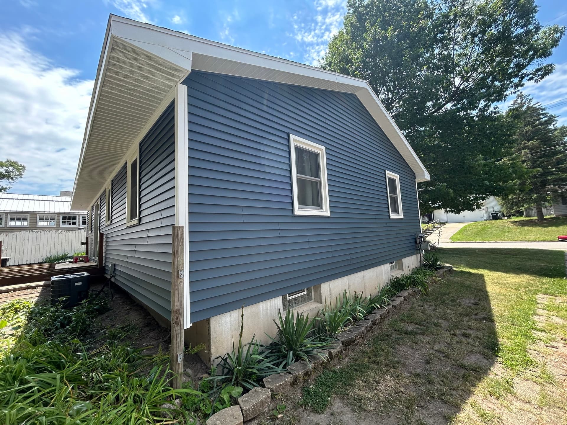 Siding project showcasing clean lines and finish