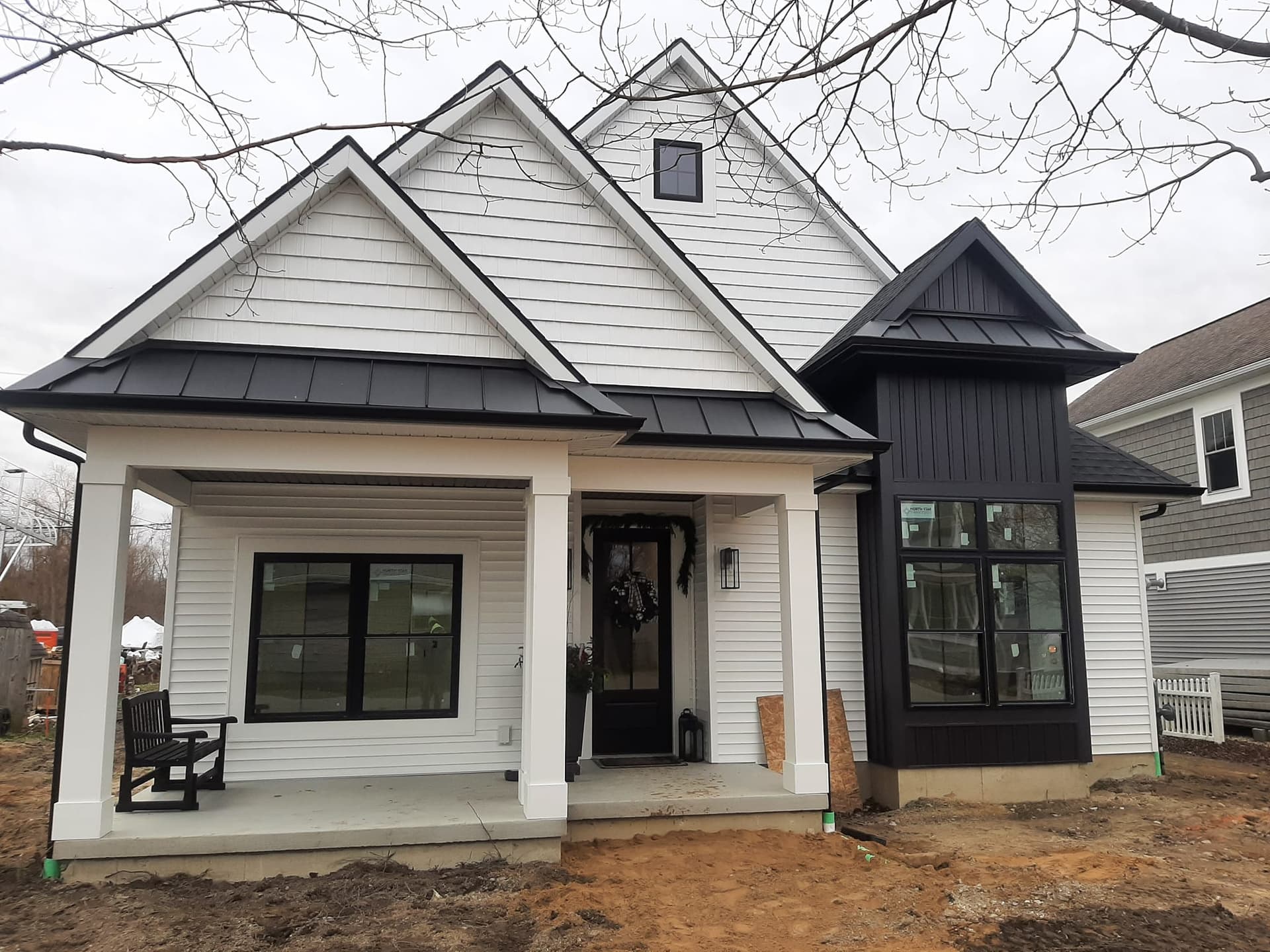 Professional siding work with trim detail